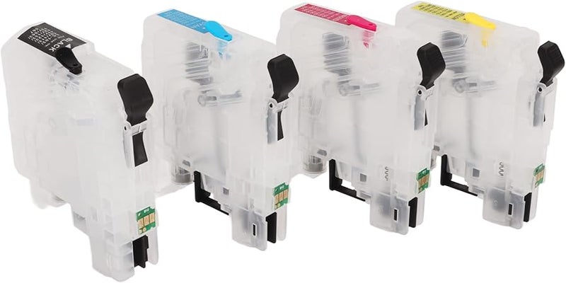 LC123 Ink Cartridges 4 Colors Permanent Chip Black Cyan Magenta Yellow Printer Refill Box - Image 4